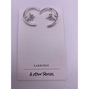 & Other Stories Silver Geometric Earrings
